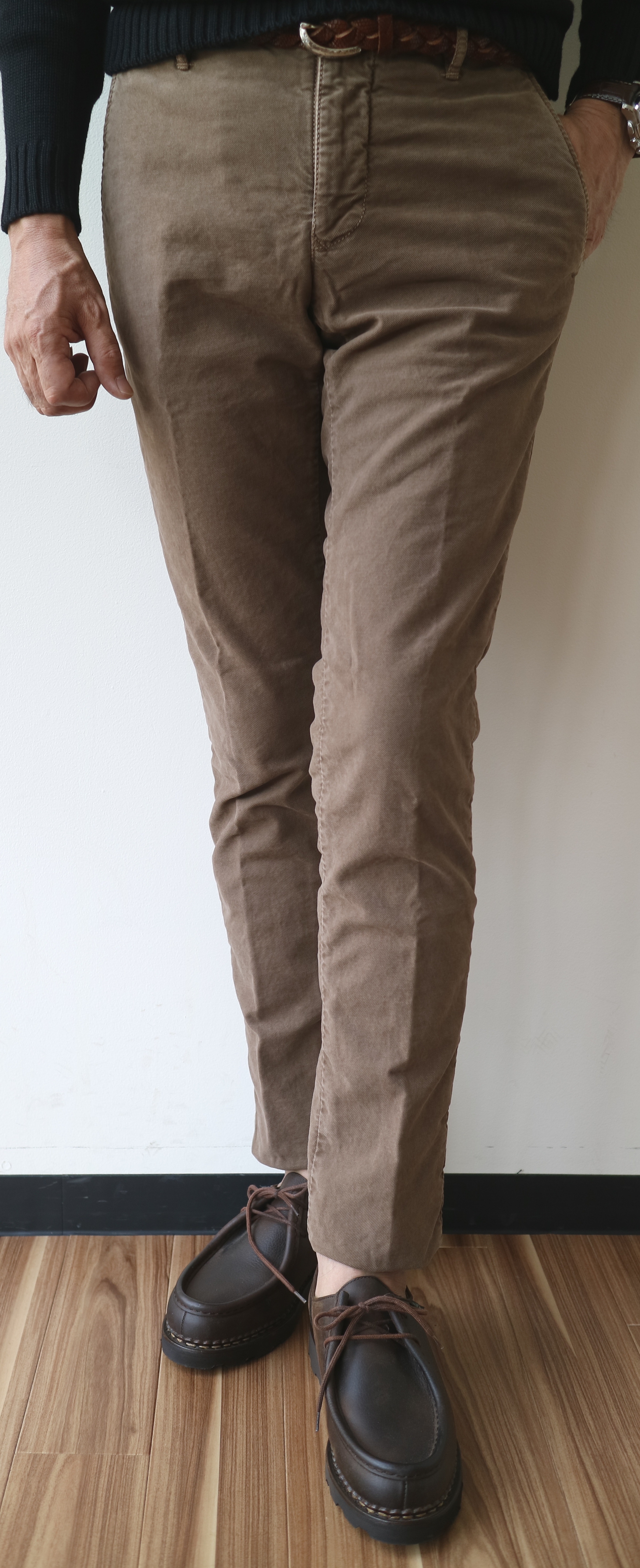 美品 INCOTEX SLACKS タックチノ インコテックス ベージュ インコテックス INCOTEX SLACKS コットンパンツ メンズ チノスラックス