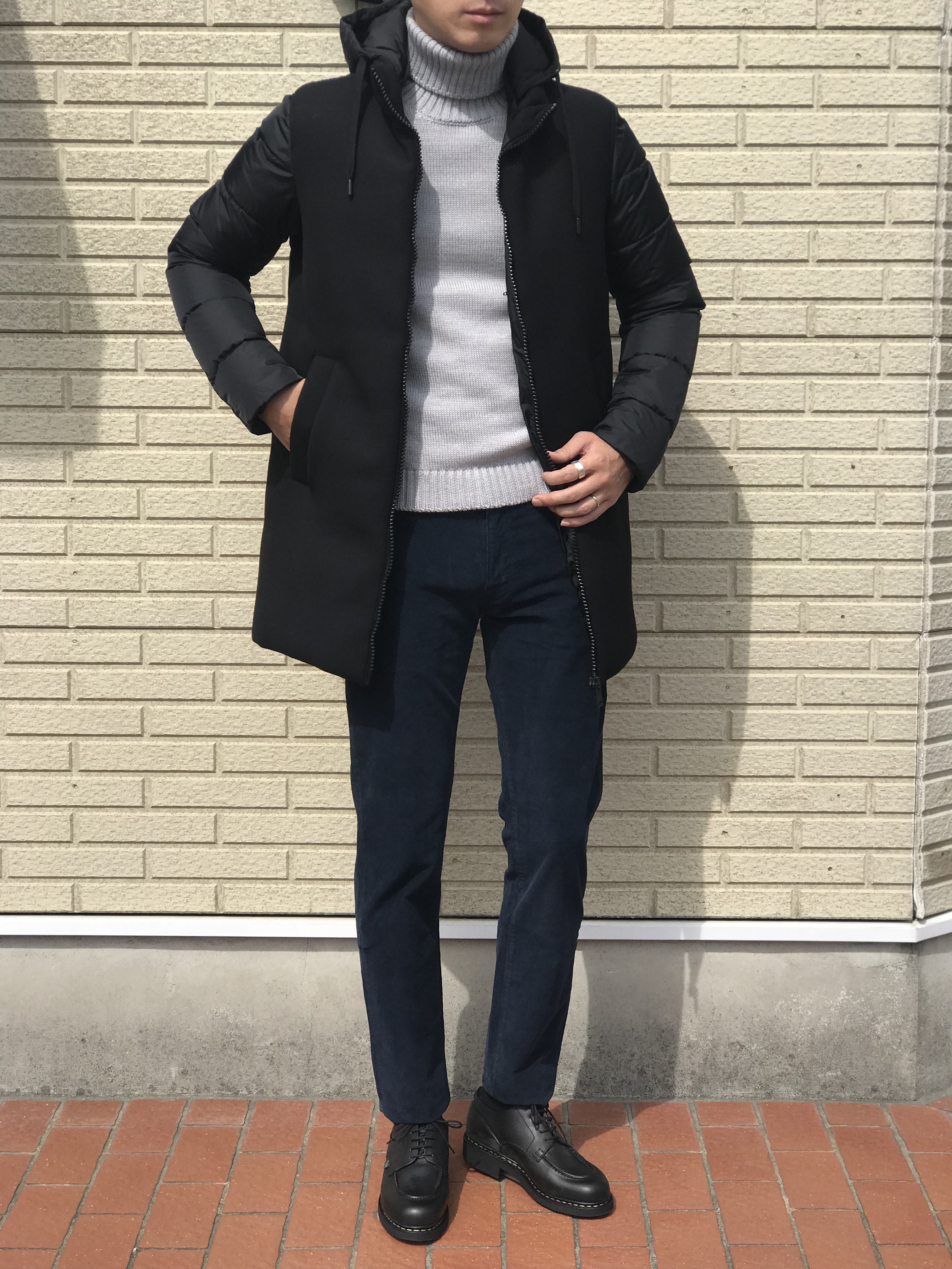 GLORYGUY & Cachette｜クールなブラックHERNO/ヘルノ! 切り替え