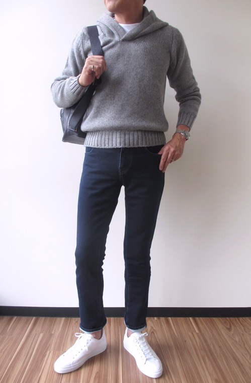 美品 Settefili Cashmere アルパカ 2トーンクルーネックニット 9589_thumbnail.jpg