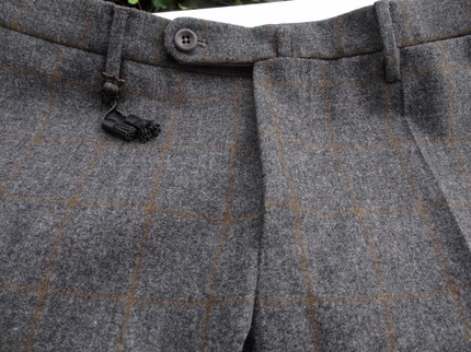 PT01 ウインドウペーン ウールフランネルスラックス 50サイズ ブラック