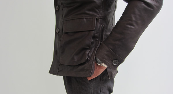 EMMETI ダークブラウン レザージャケット EMMETI ダークブラウン レザージャケット｜