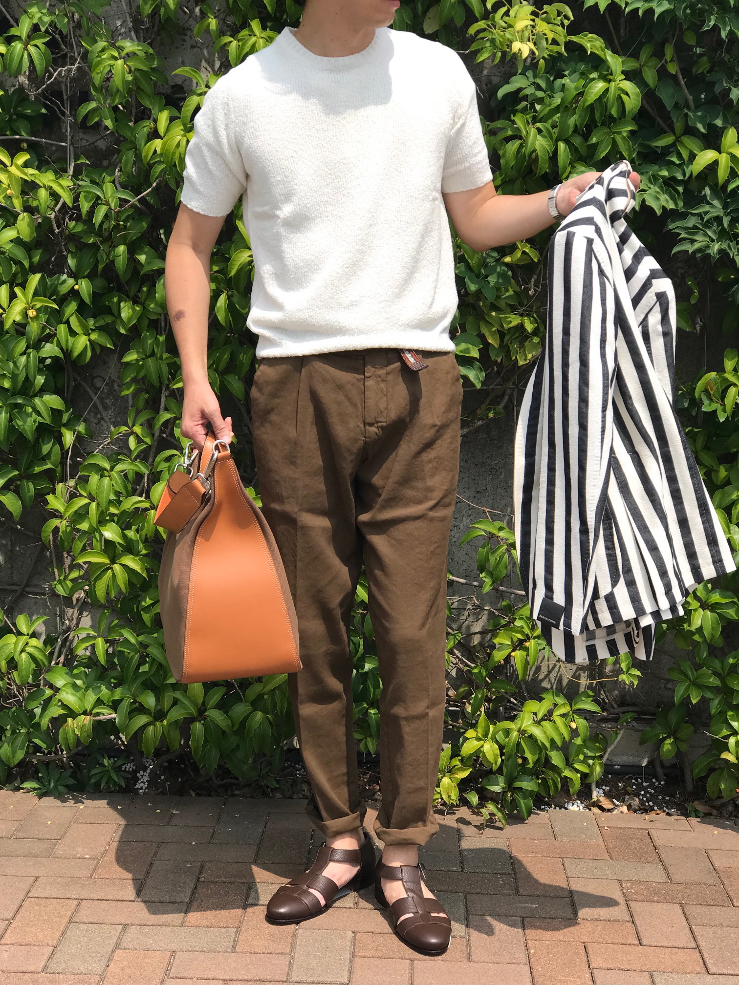 夏を旅するニット! 【Settefili Cashmere】「262/1M」パイル地半袖ラウンドネックセーター!!