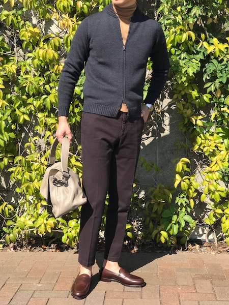 秋の夜長のスローライフへ! 【ZANONE】のミドルゲージ三面タイプブルゾン型ニット!!