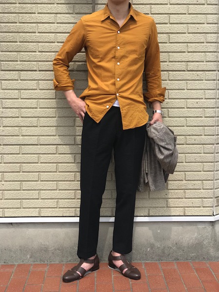 自然と気分がそうさせる! 【Bagutta】「JOHNNY」台襟付きワンピースカラーシャツ!!