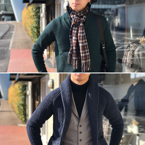 休日に着たいのは、お洒落で小回りの利くニット! 【ZANONE】「CHIOTO」&ローゲージ ショールカラーカーディガン!!