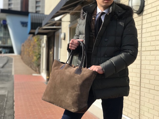 寒さを凌いで男も上げるダウンコート! 【MooRER】FLORIO/FUR-KM」フードファー付ダブルブレストダウンジャケット!!