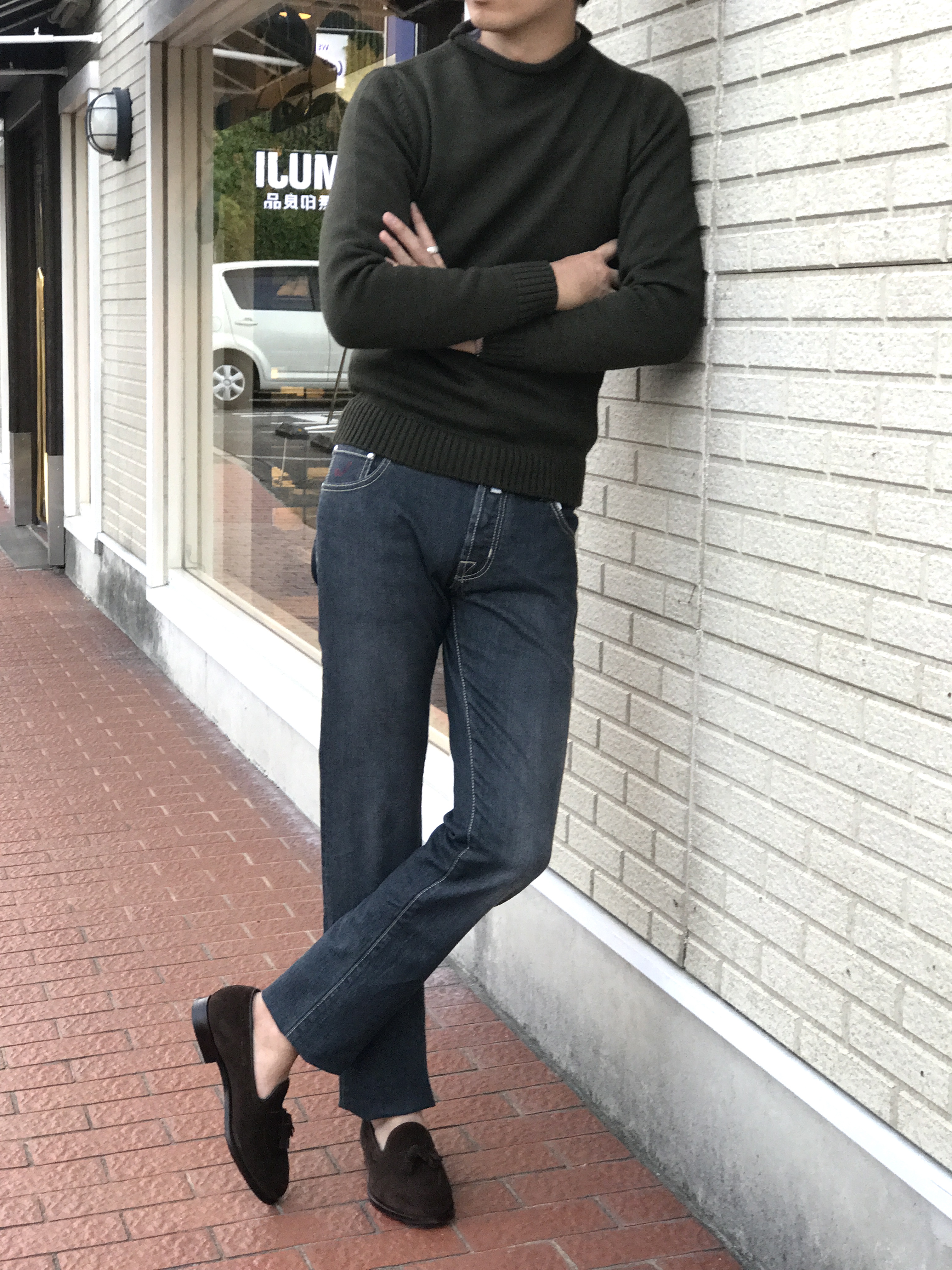 ニットで始める秋のリラックススタイル! 【ZANONE】ミドルゲージ モックネックニット!!