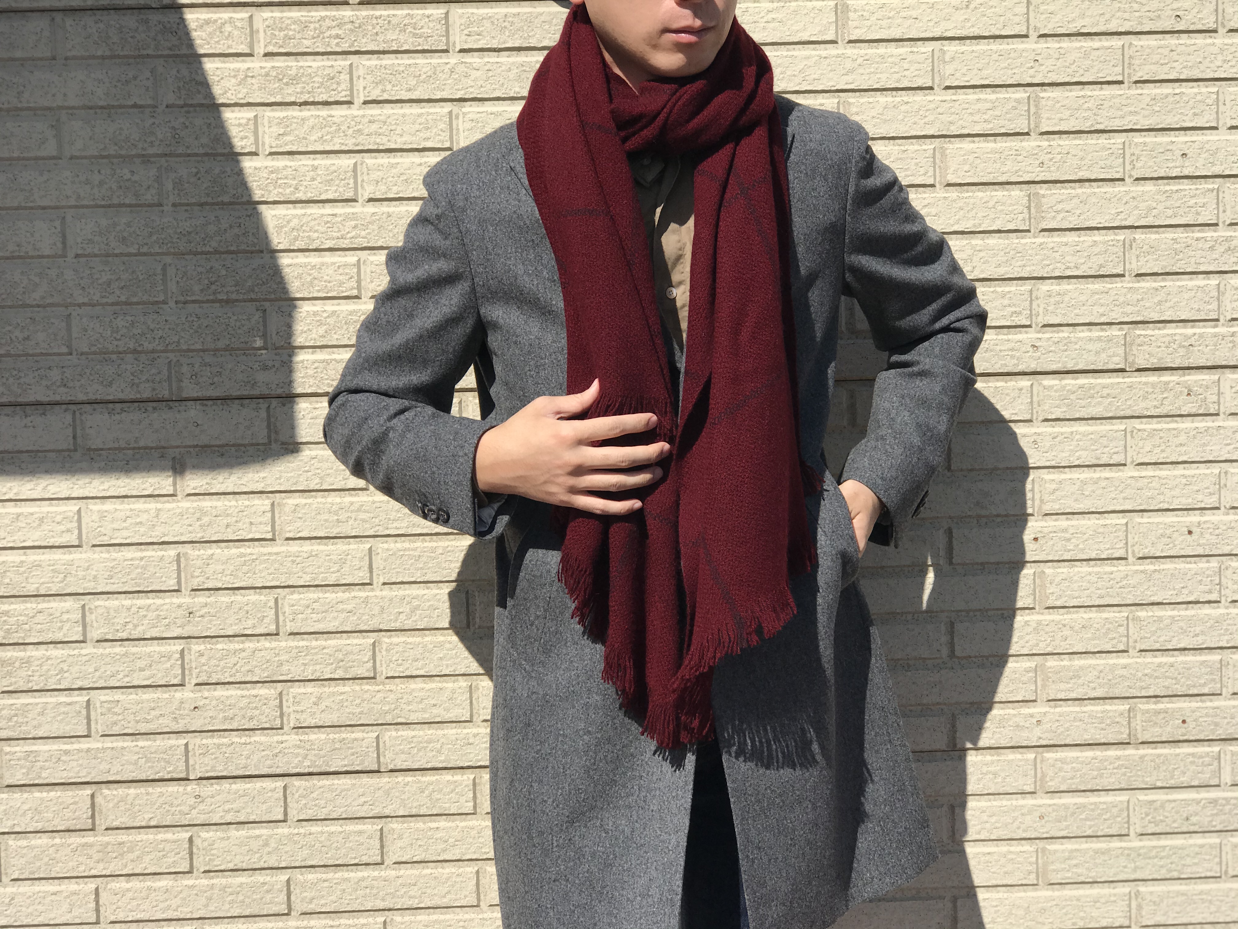 ストールは、巻き方ではなく、実は、合わせ方が問題なのです! 【norlha】ヤク大判ストール!!