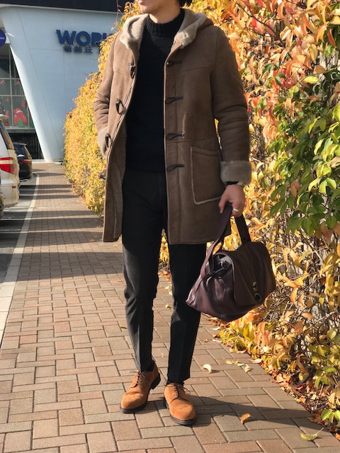 寒空の下で暖まる人肌ムートン! 【EMMETI】「SANTIAGO」ムートンダッフルコート!!