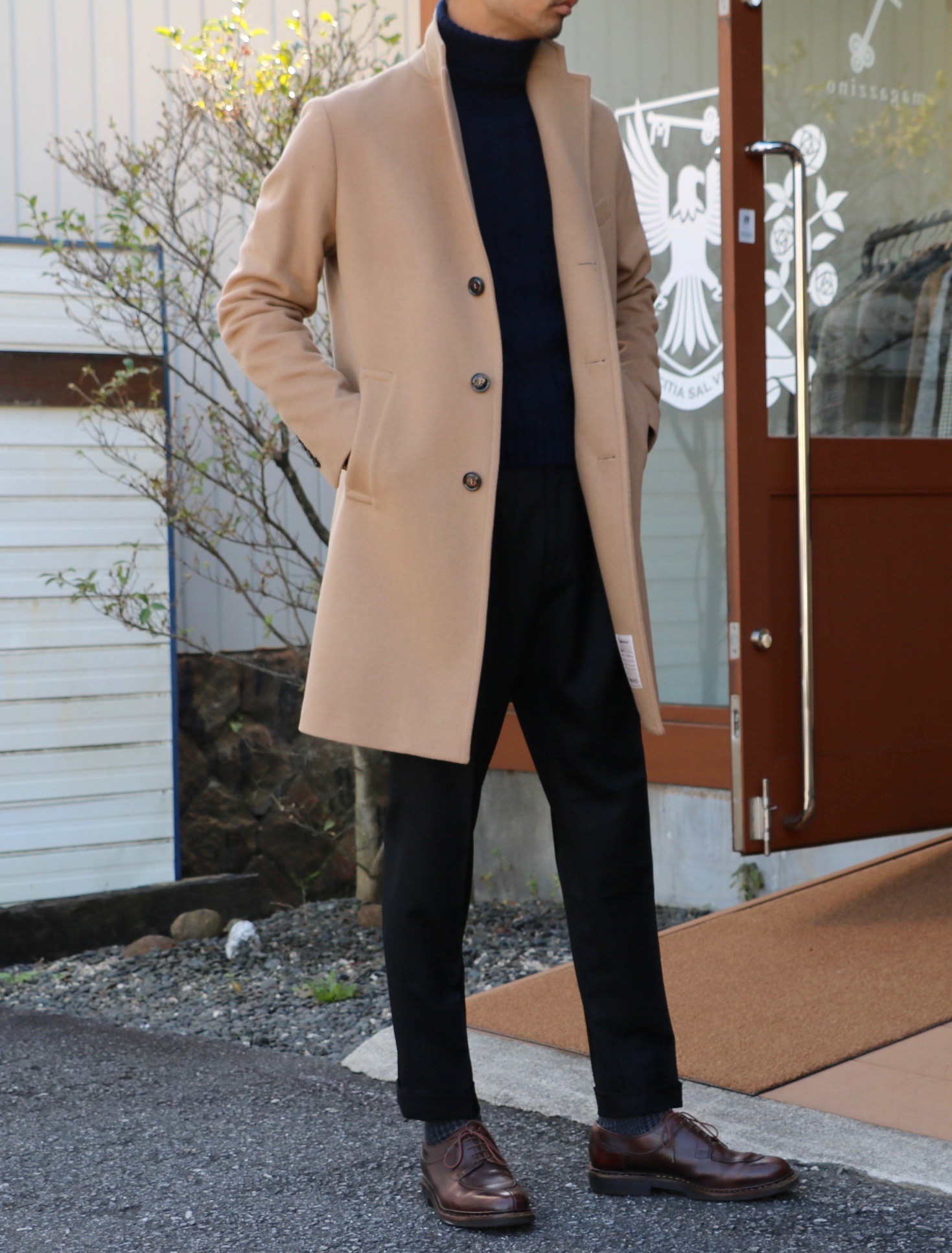JIZZO サイズ42 薄茶色 キャメル色 中綿入り コート ジャケット