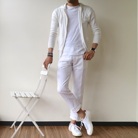 incotex インコテックス 白色 ホワイト グルカパンツ コットンリネン GLORYGUY & Cachette｜夏は白？リネン？ どっちもGETできる